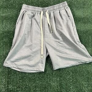 Gray Athletic Shorts with Drawstring Waist. Medium